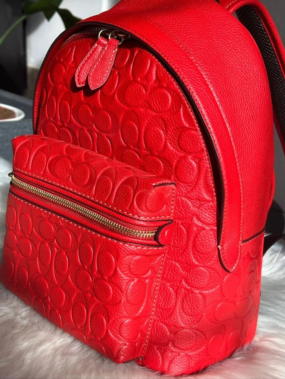 Coach Embossed Debossed Signature Leather Backpack NWT AUTHENTIC BAG